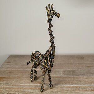 Handmade Wire Art Giraffe Sculpture Figurine 8 ½” Tall